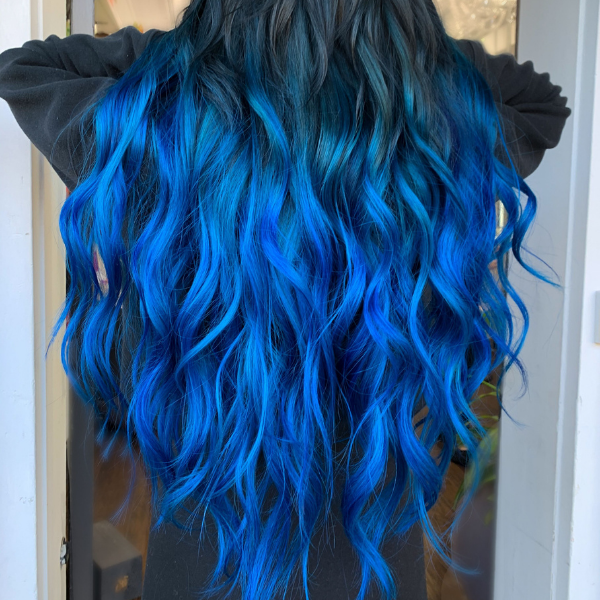 Royal blue hair dye deals